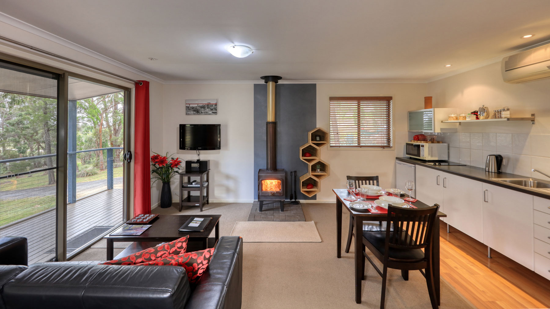 Wood-burning fireplaces